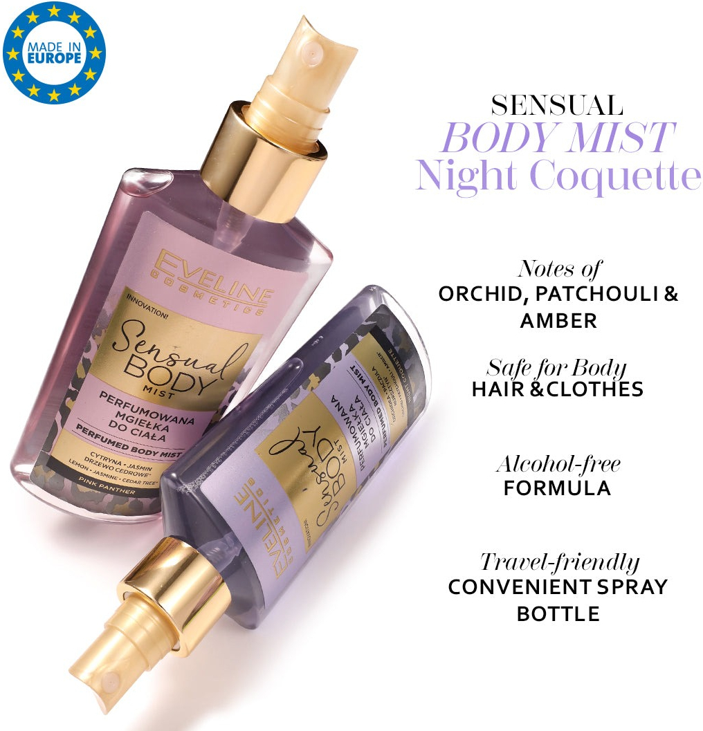 Парфумований спрей для тіла Eveline Sensual Body Mist Night Coquette 150 млфото3