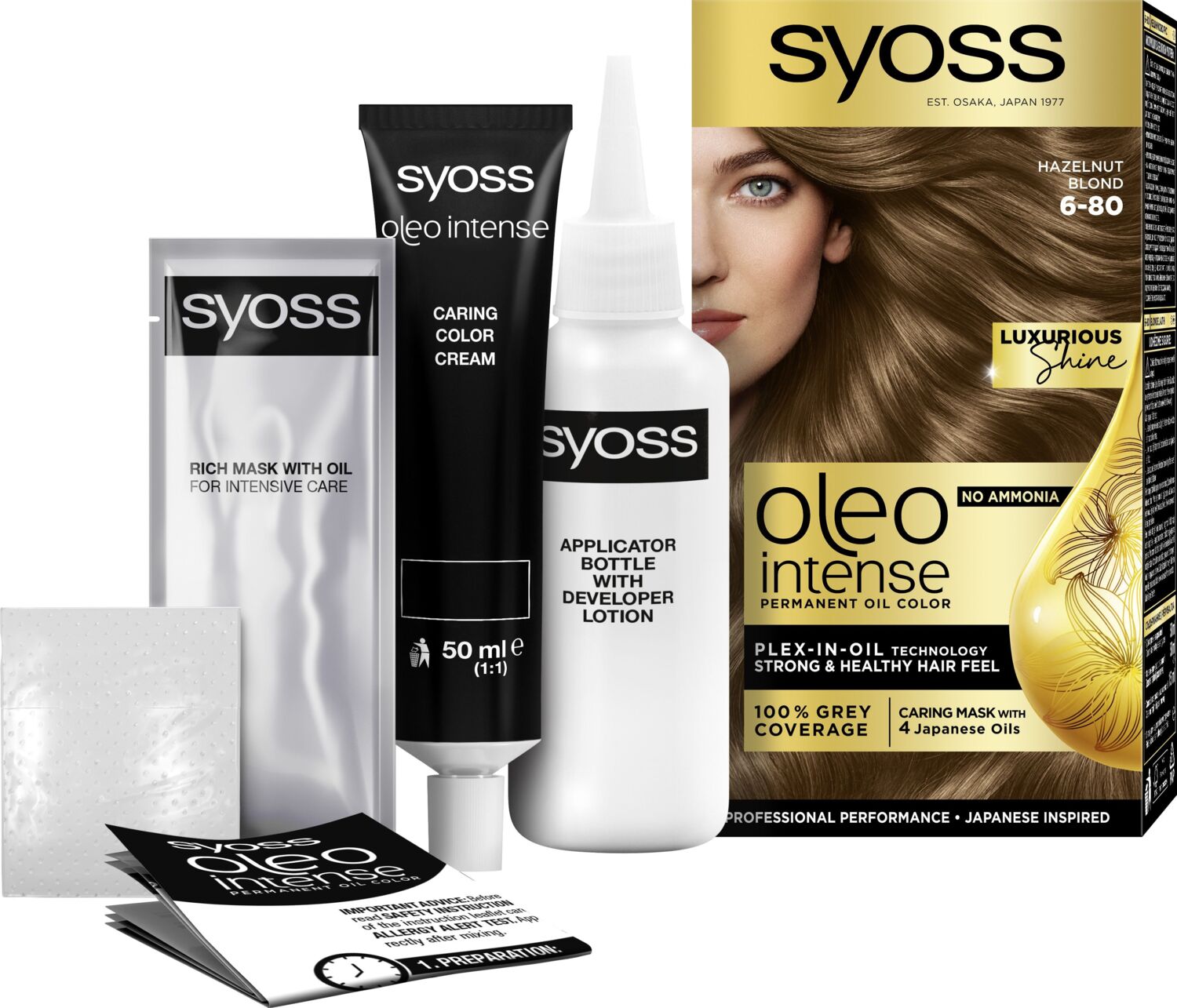 Фарба для волосся Syoss Oleo Intense 6-80 Золотистий русявий 115 млфото