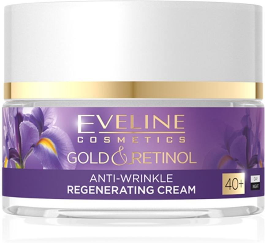 Крем-ліфтинг для обличчя Eveline Gold & Retinol 40+ регенеруючий живильний 50 млфото