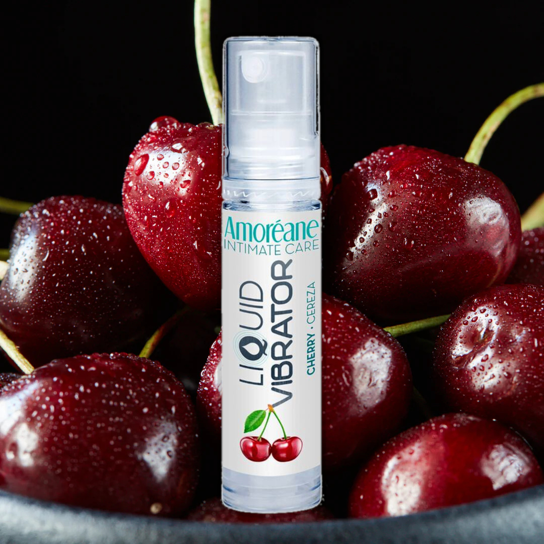 Жидкий вибратор Amoreane с ароматом вишни 10 мл фото 3
