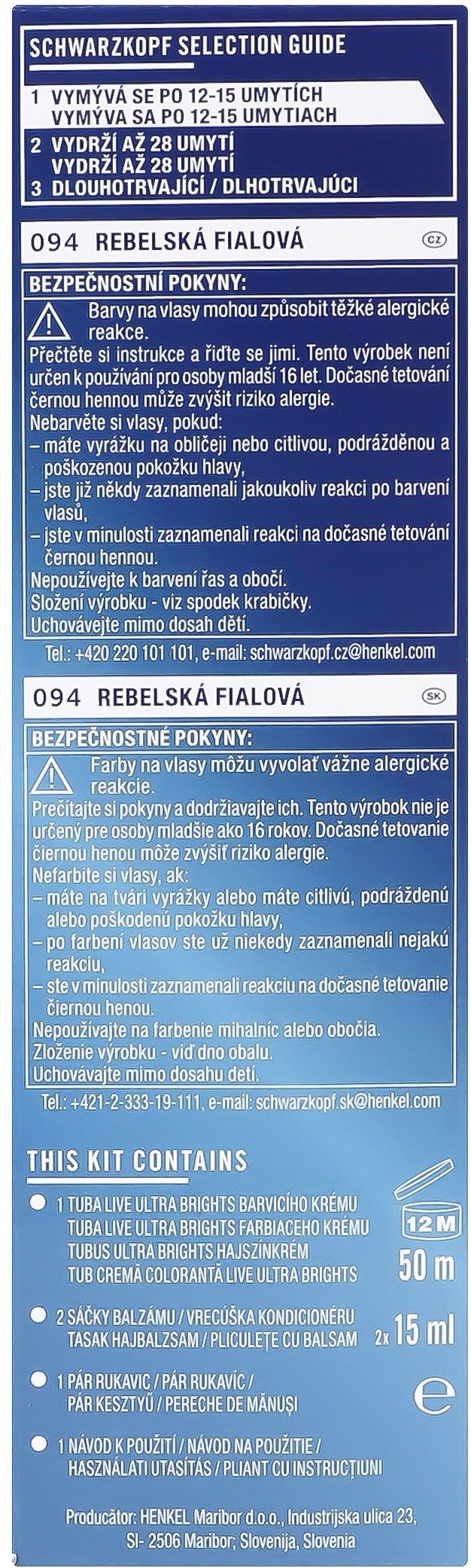 Крем-фарба для волосся напівстійка Live 094 Фіолетовий панкфото10