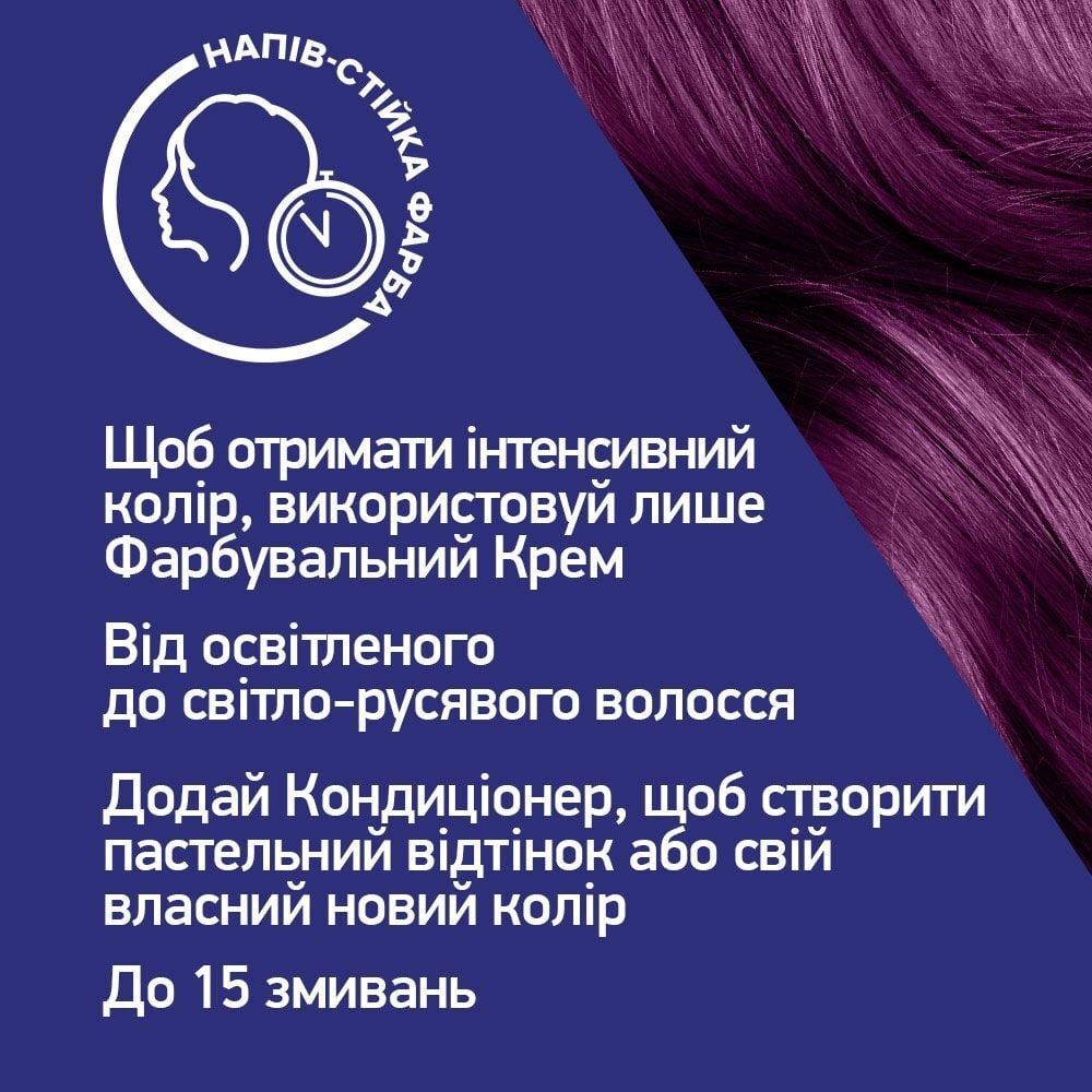 Крем-фарба для волосся напівстійка Live 094 Фіолетовий панкфото
