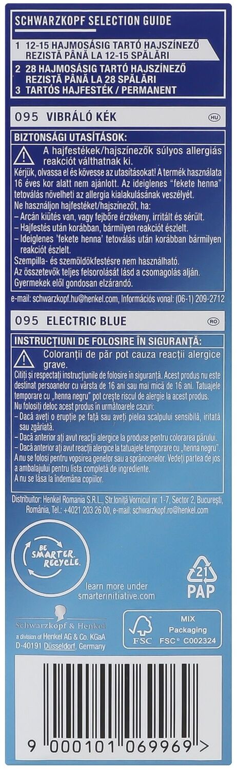 Крем-фарба для волосся напівстійка Live 095 Яскравий ультрамаринфото