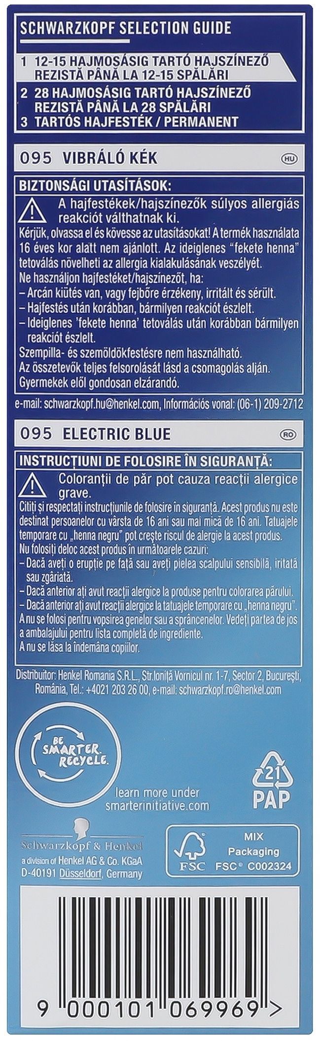 Крем-фарба для волосся напівстійка Live 095 Яскравий ультрамаринфото10