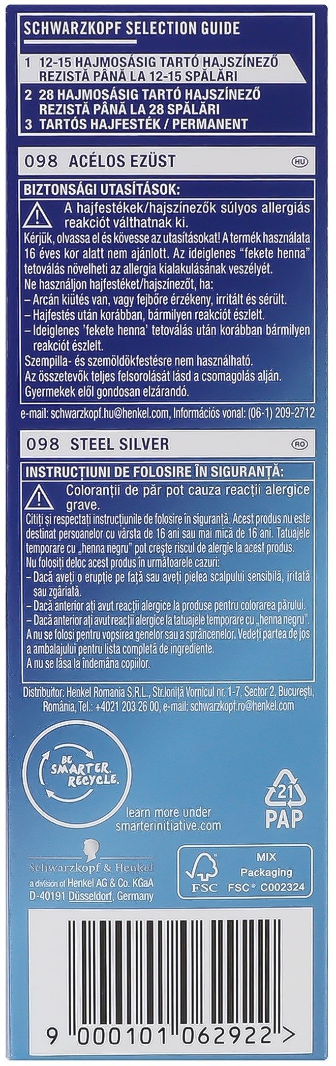 Крем-фарба для волосся напівстійка Live 098 Срібний металікфото9