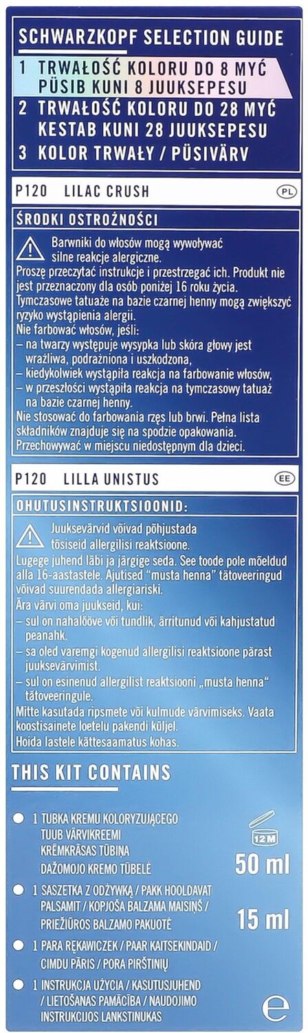 Крем-фарба для волосся напівстійка Live P120 Бузкова ніжністьфото