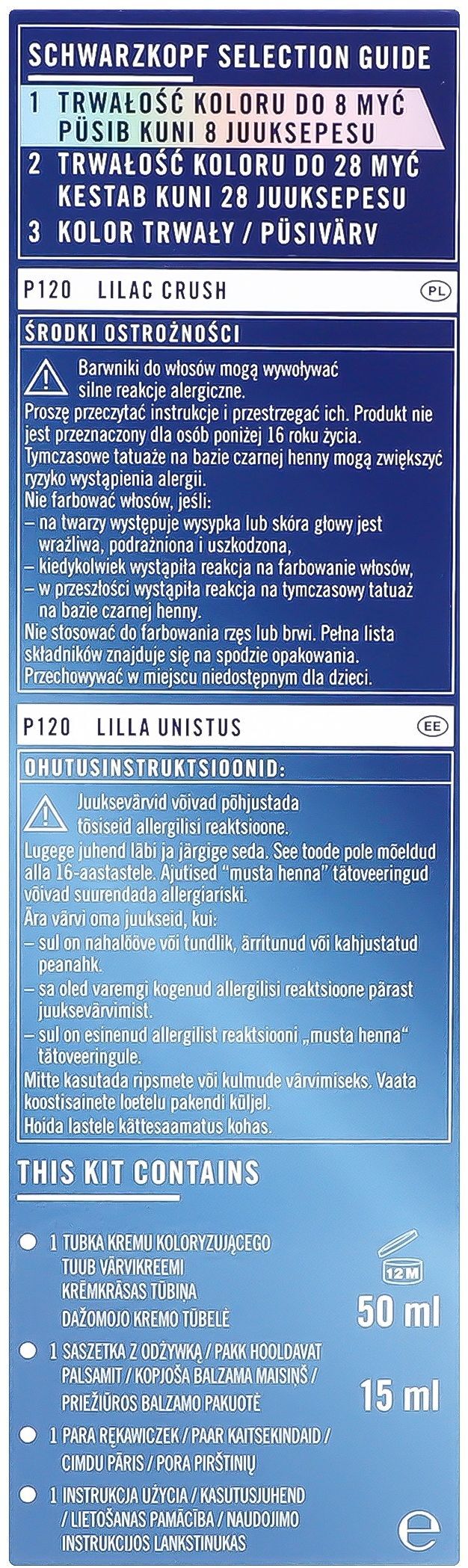 Крем-фарба для волосся напівстійка Live P120 Бузкова ніжністьфото9