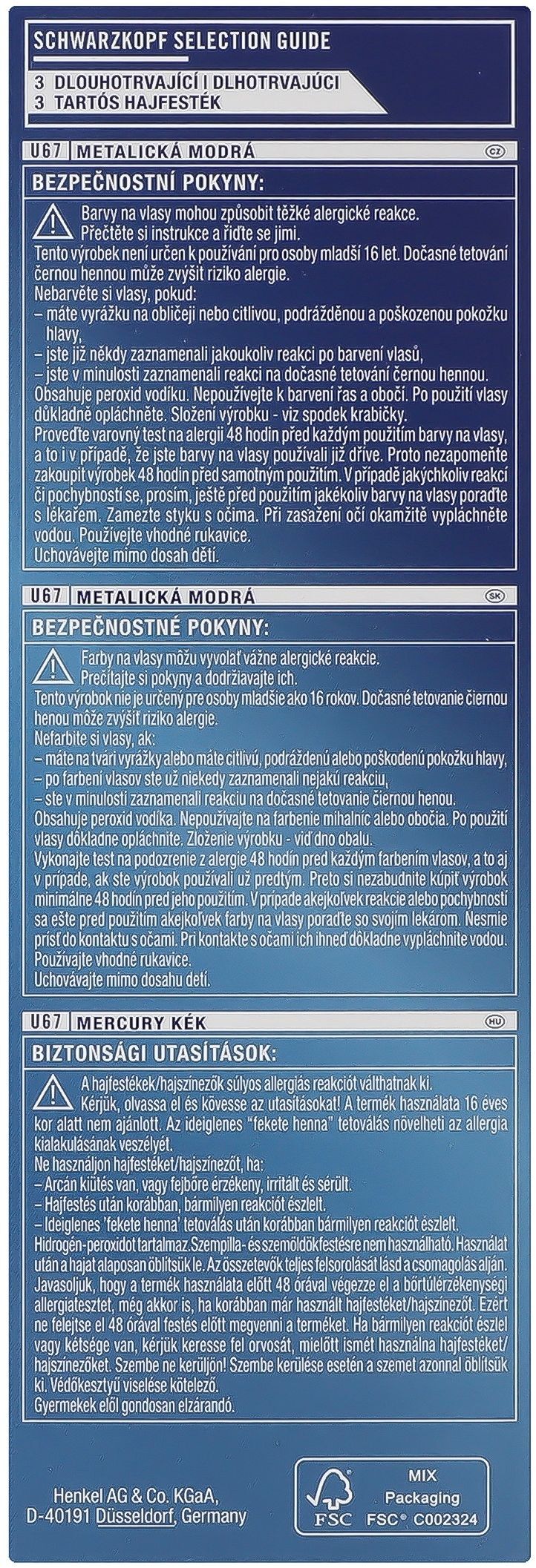 Крем-краска для волос Live U67 Сапфировый синий фото 10