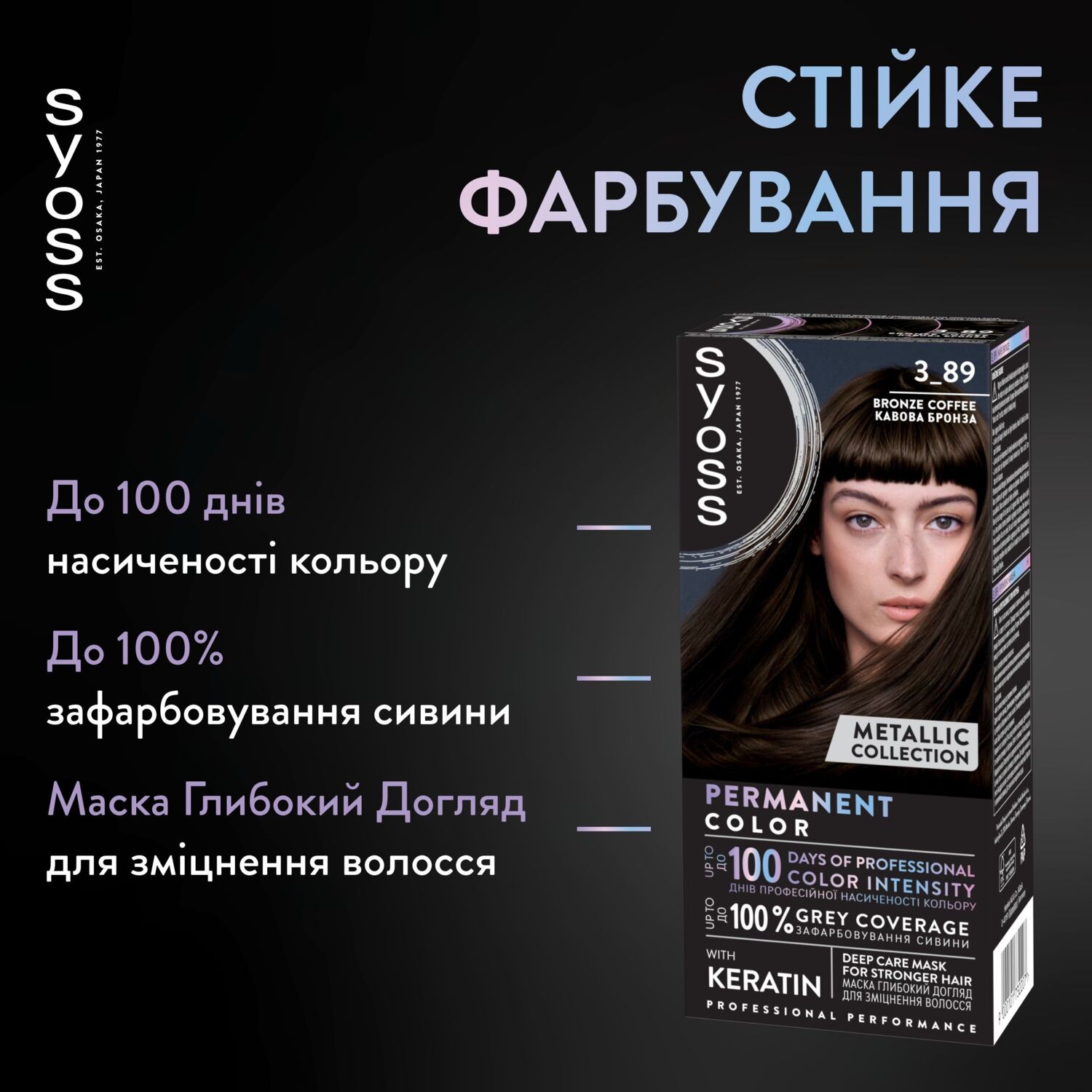 Фарба для волосся Syoss BL 3-89 Кавова бронзафото