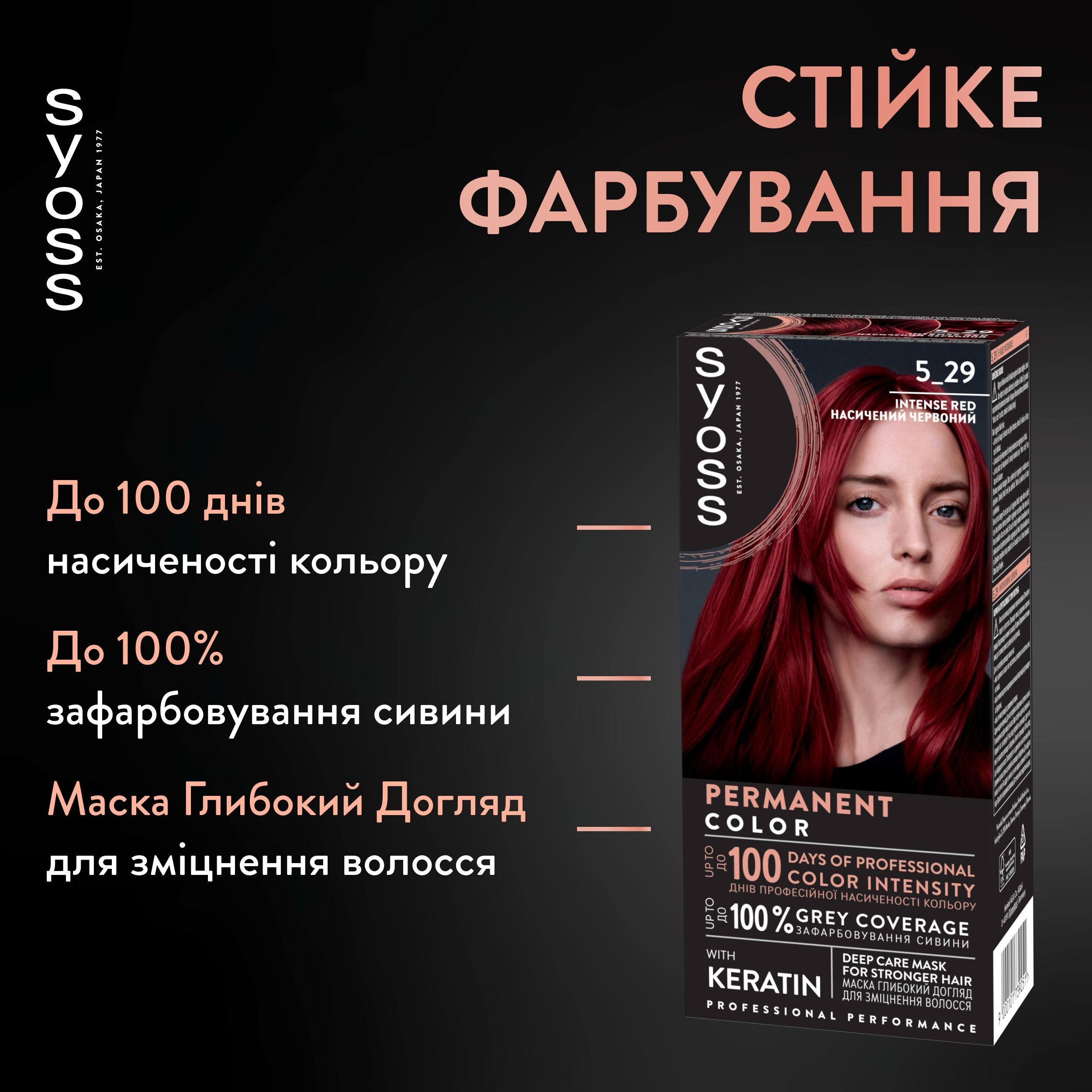 Краска для волос Syoss BL 5-29 Насыщенный красный фото 3
