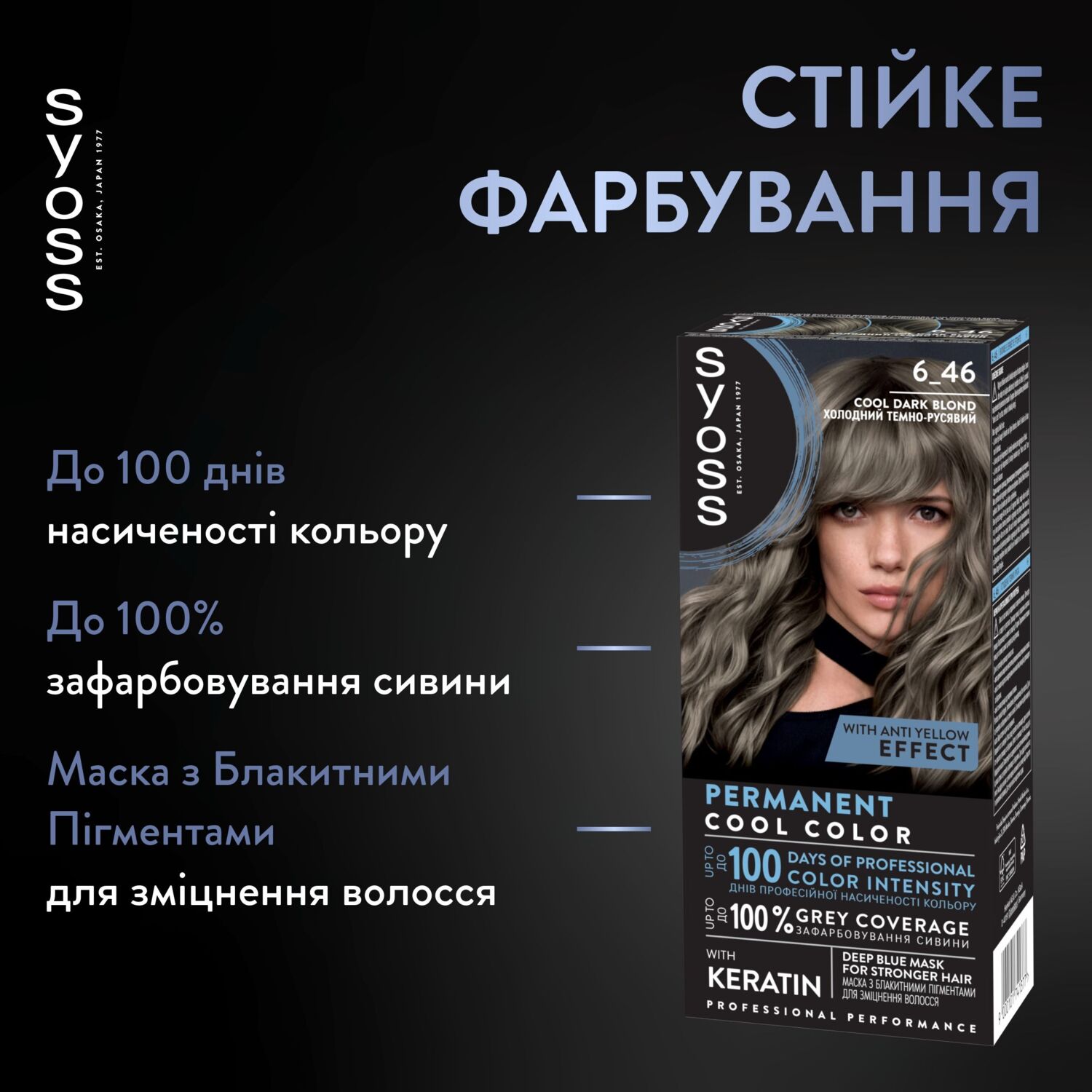 Фарба для волосся Syoss BL 6-46 Холодний темно-русявийфото