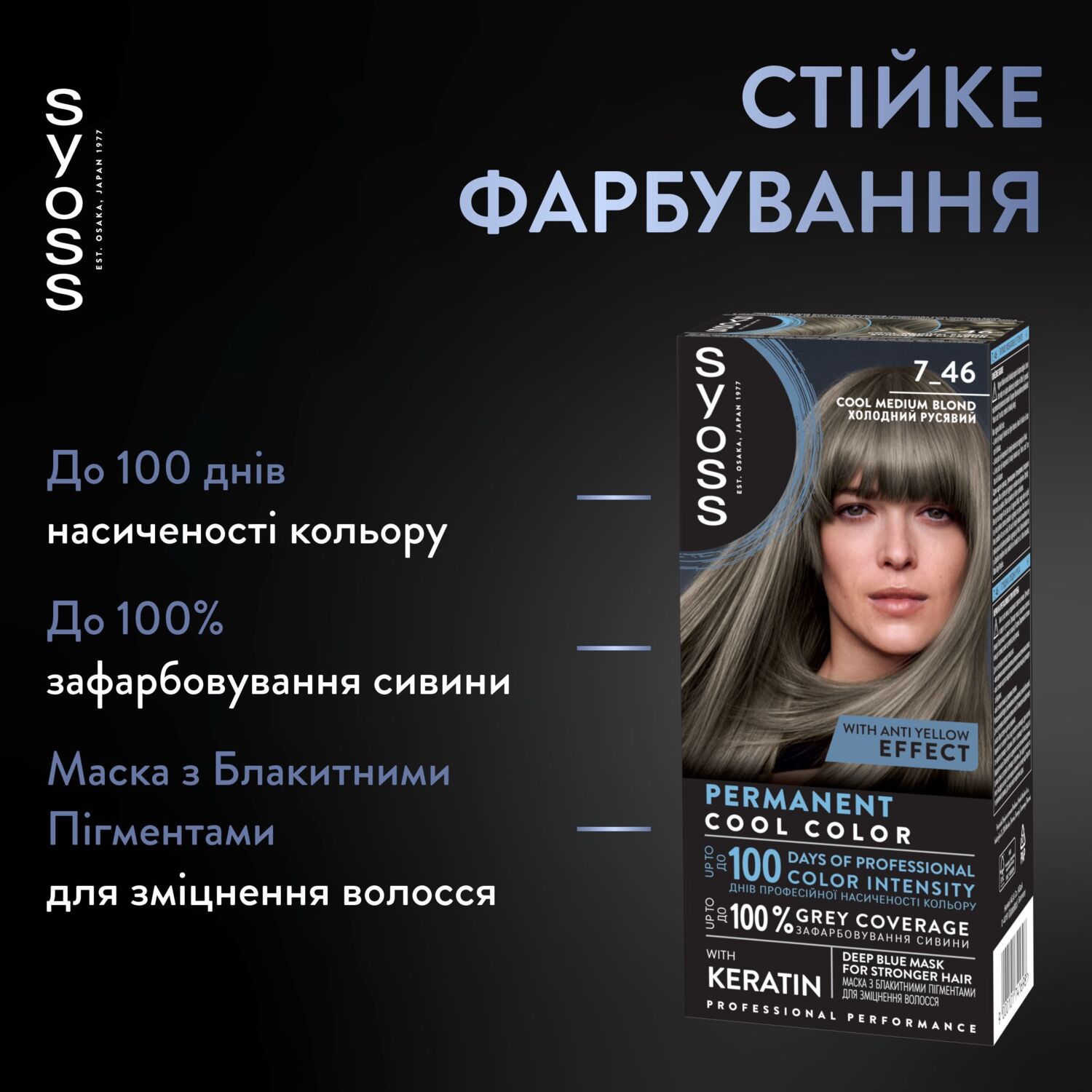 Фарба для волосся Syoss BL 7-46 Холодний русявийфото