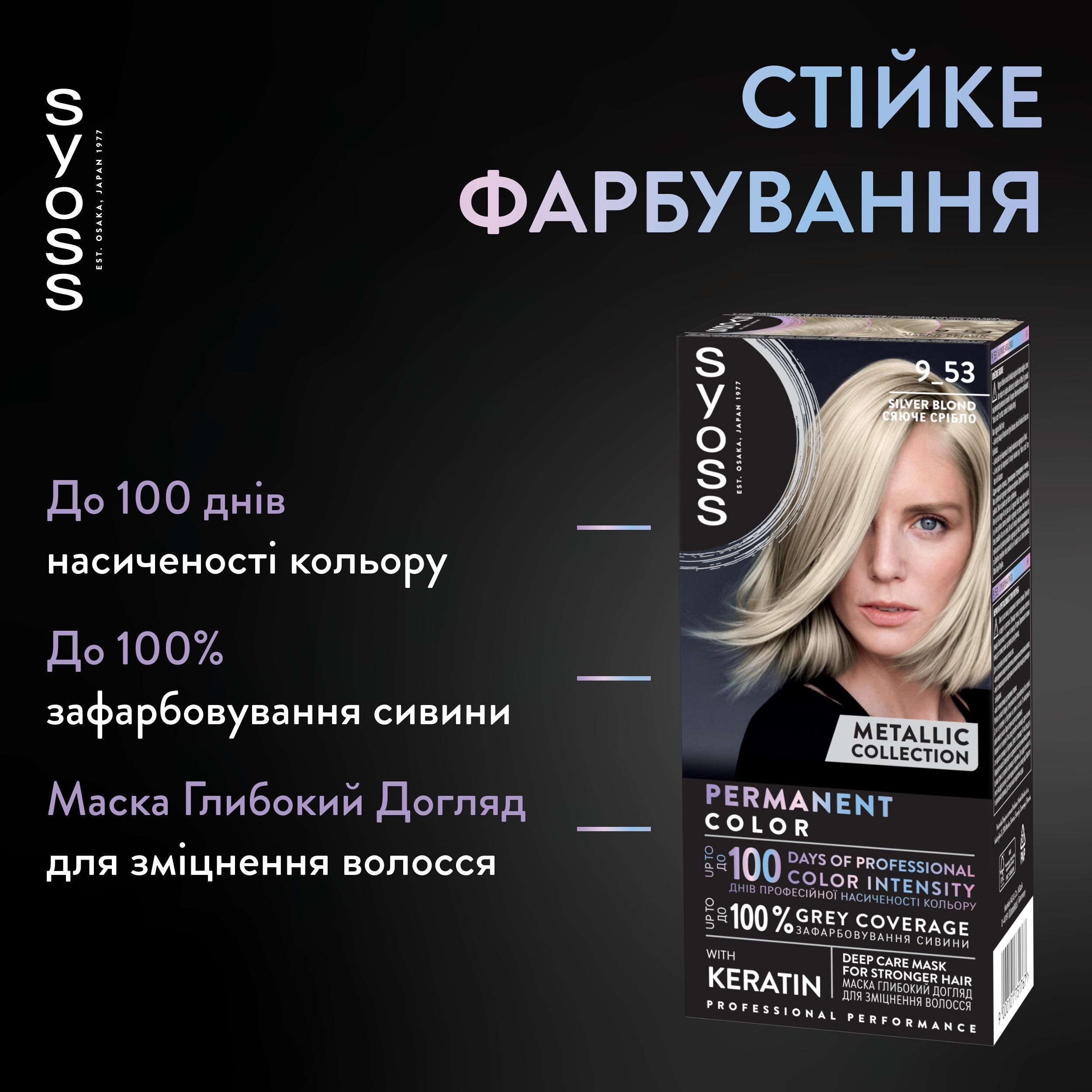 Фарба для волосся Syoss BL 9-53 Сяюче сріблофото3