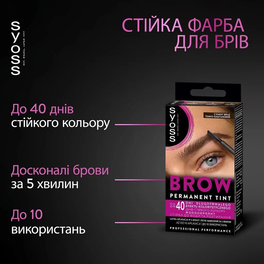 Краска для бровей Syoss Brow Tint Dark Brown Cee1 фото 8