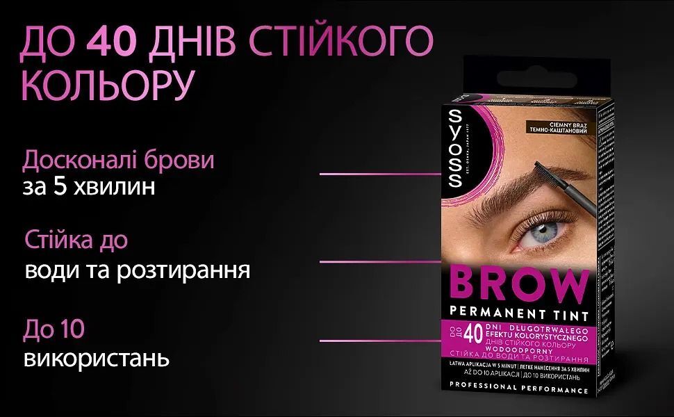 Краска для бровей Syoss Brow Tint Dark Brown Cee1 фото 3