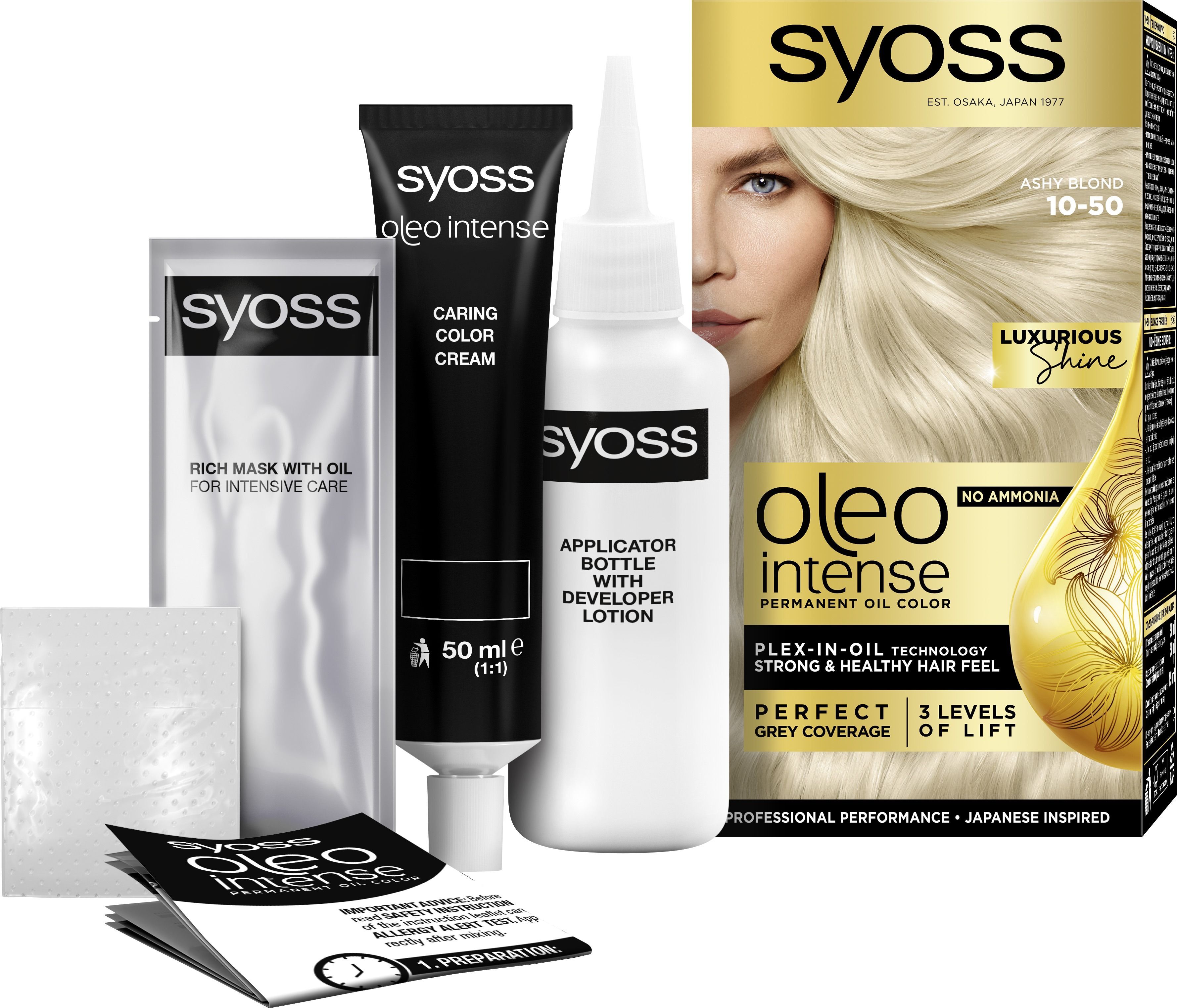 Фарба для волосся Syoss Oleo Intense 10-50 Димчастий блонд 115 млфото2