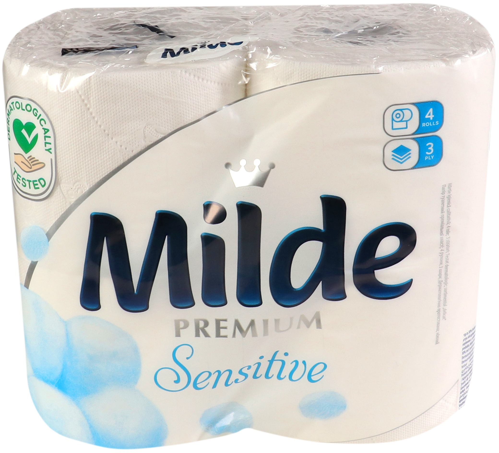 Туалетний папір Milde Premium Sensitive 3 шари 4 штфото5