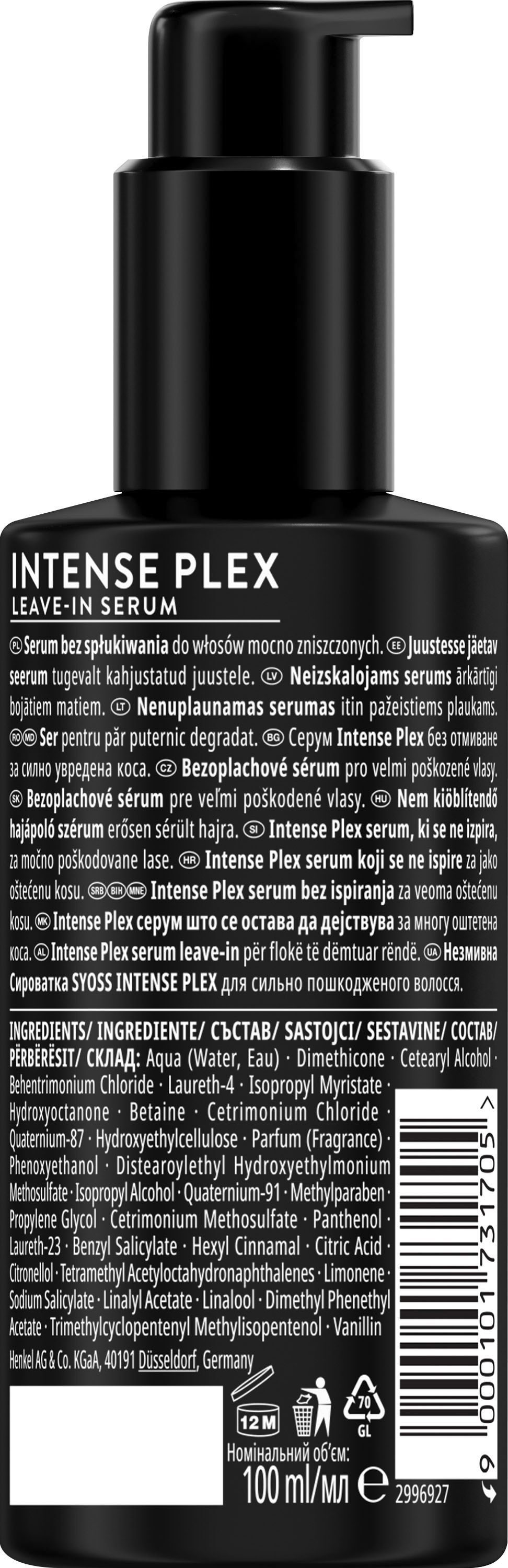 Незмивна сироватка Syoss Intense Plex 100 млфото2