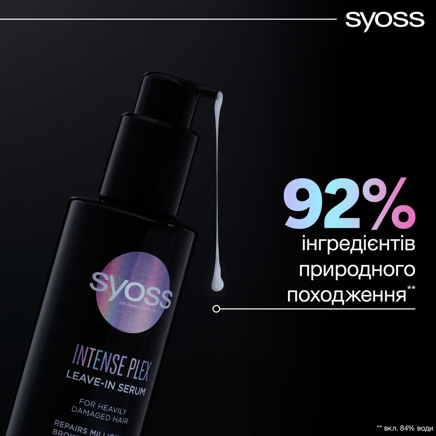 Незмивна сироватка Syoss Intense Plex 100 млфото