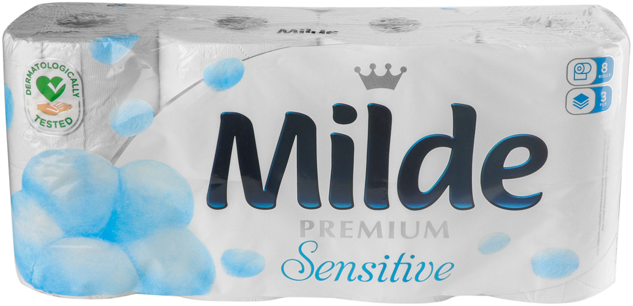 Туалетний папір Milde Premium Sensitive 3 шари 8 штфото5