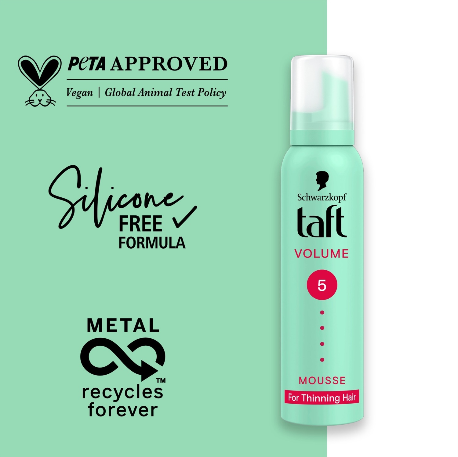 Мусс для укладки волос Taft Volume 5 200 мл фото