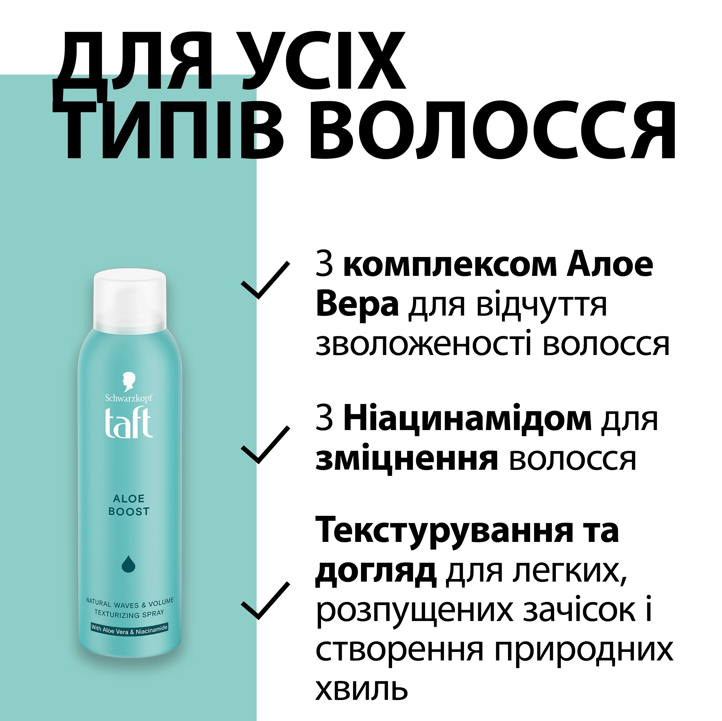 Спрей для вкладання волосся Taft Aloe Boost 150 млфото3