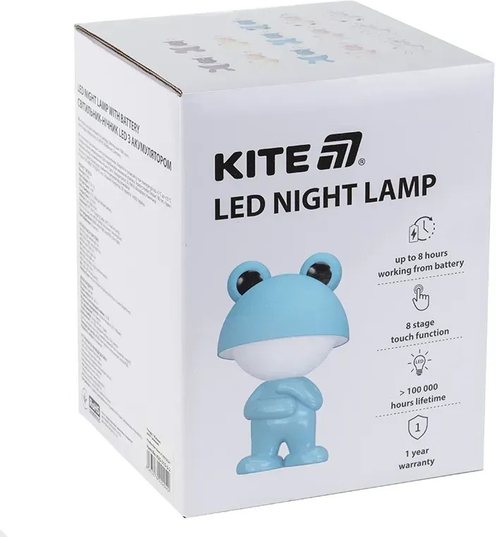 Світильник-нічник Kite LED з акумулятором Dreamy Froggy, білий (k25-315-3-1)фото6