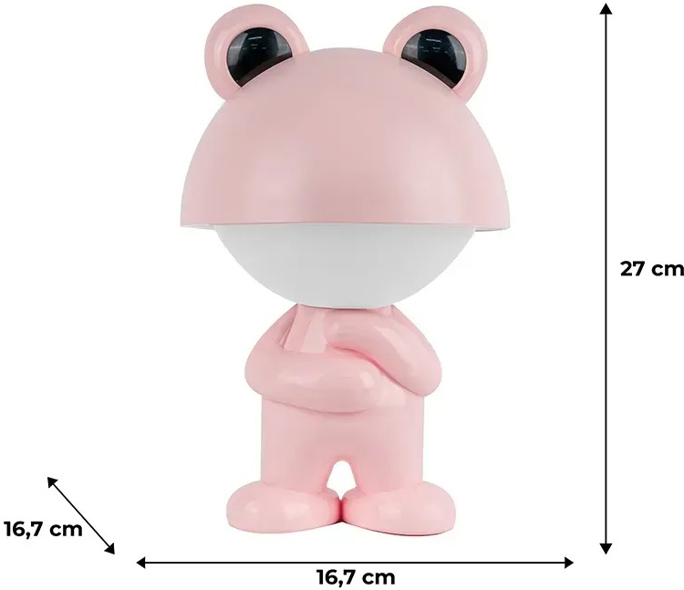 Світильник-нічник Kite LED з акумулятором Dreamy Froggy, рожевий (k25-315-3-2)фото3