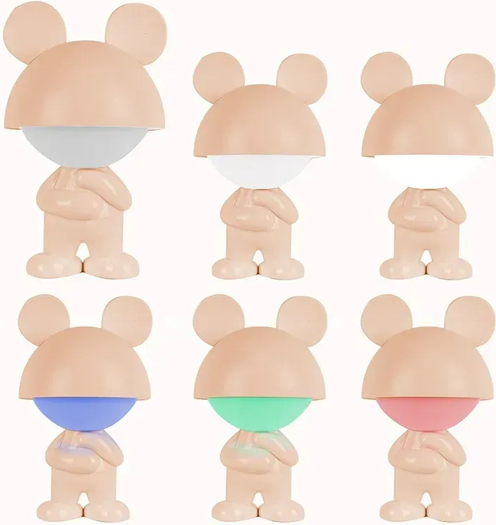 Світильник-нічник Kite LED з акумулятором Dreamy Mouse,персиковий (k25-315-2-4)фото4