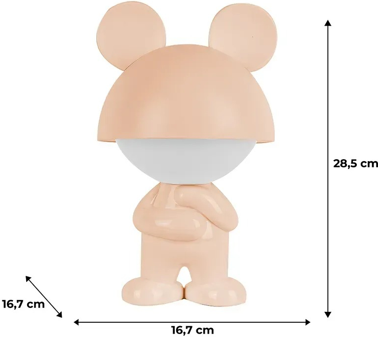 Світильник-нічник Kite LED з акумулятором Dreamy Mouse,персиковий (k25-315-2-4)фото3