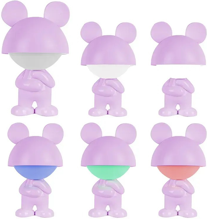 Світильник-нічник Kite LED з акумулятором Dreamy Mouse,фіолетовий (k25-315-2-5)фото4