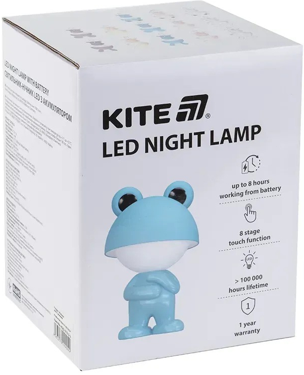 Світильник-нічник Kite LED з акумулятором Dreamy Froggy, блакитний (k25-315-3-3)фото6