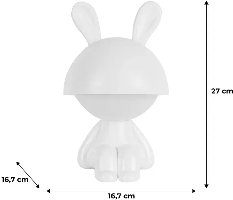 Світильник-нічник Kite LED з акумулятором Cute Bunny, білий (k25-316-1-1)фото3