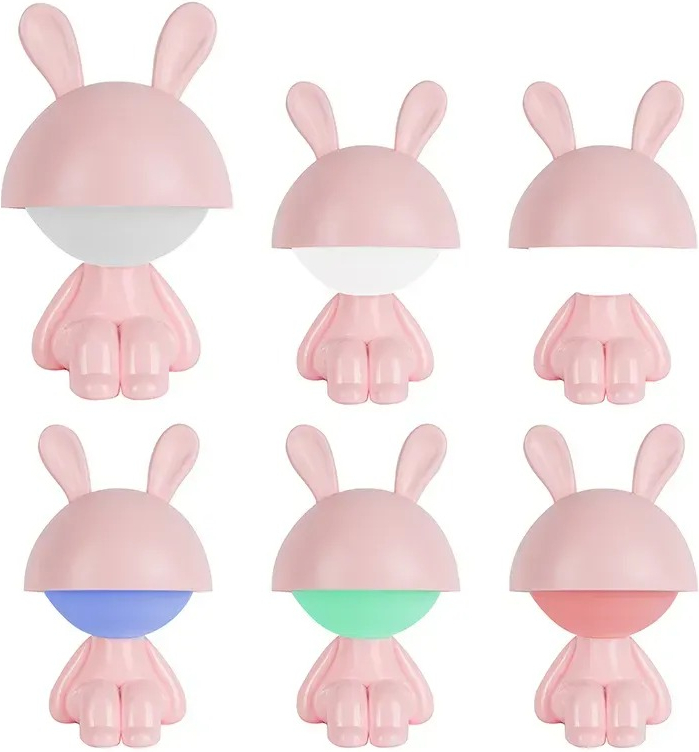 Світильник-нічник Kite LED з акумулятором Cute Bunny, рожевий (k25-316-1-2)фото4