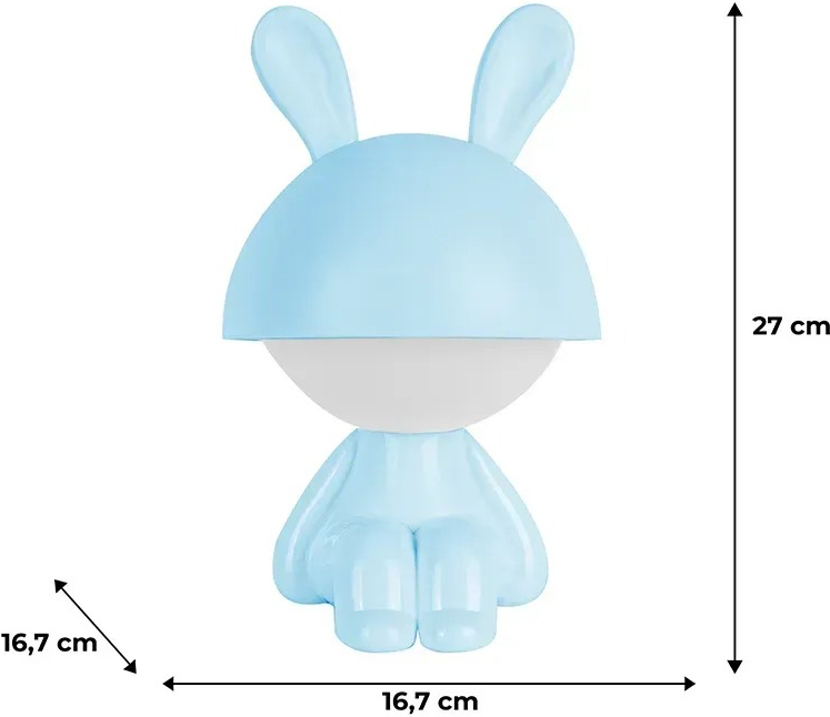 Світильник-нічник Kite LED з акумулятором Cute Bunny, блакитний (k25-316-1-3)фото3