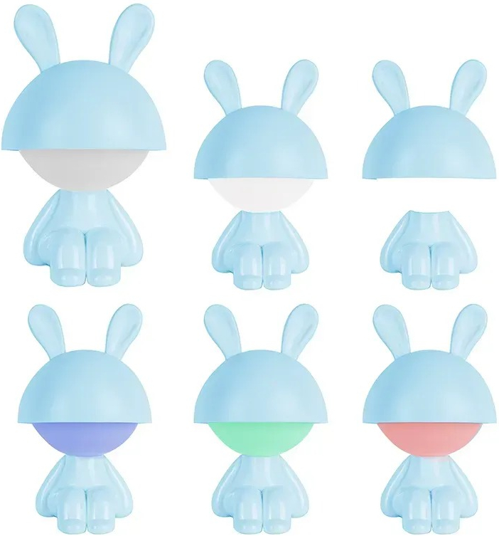 Світильник-нічник Kite LED з акумулятором Cute Bunny, блакитний (k25-316-1-3)фото4