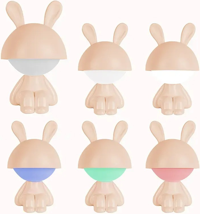 Світильник-нічник Kite LED з акумулятором Cute Bunny,персиковий (k25-316-1-4)фото4