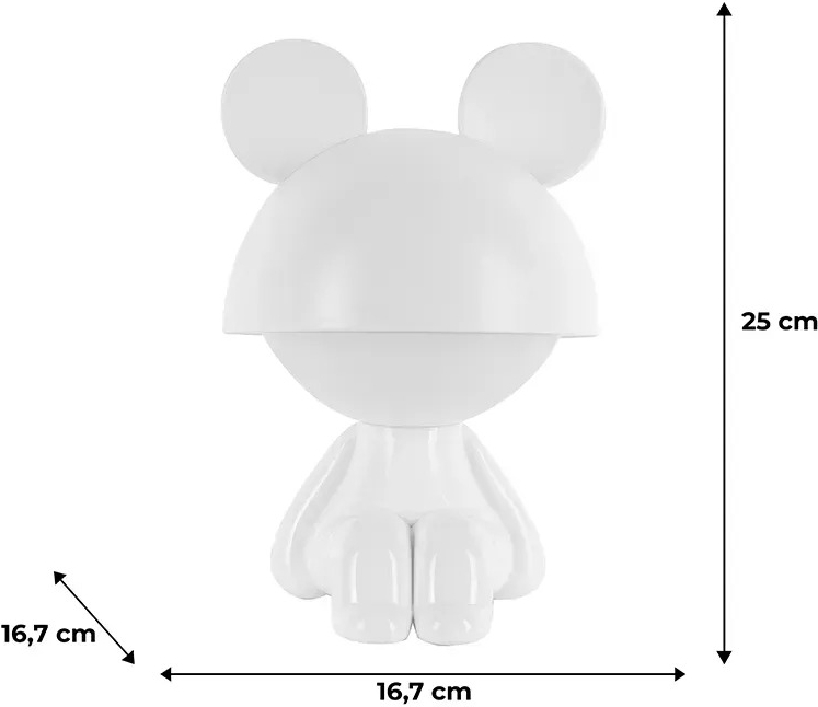 Светильник-ночник Kite LED с аккумулятором Cute Mouse, белый (k25-316-2-1) фото 3