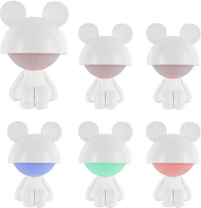 Светильник-ночник Kite LED с аккумулятором Cute Mouse, белый (k25-316-2-1) фото 4