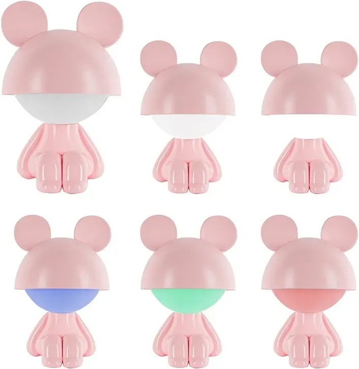 Світильник-нічник Kite LED з акумулятором Cute Mouse, рожевий (k25-316-2-2)фото4