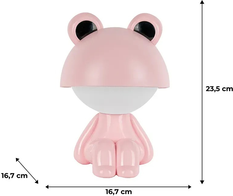 Світильник-нічник Kite LED з акумулятором Cute Froggy, рожевий (k25-316-3-2)фото3
