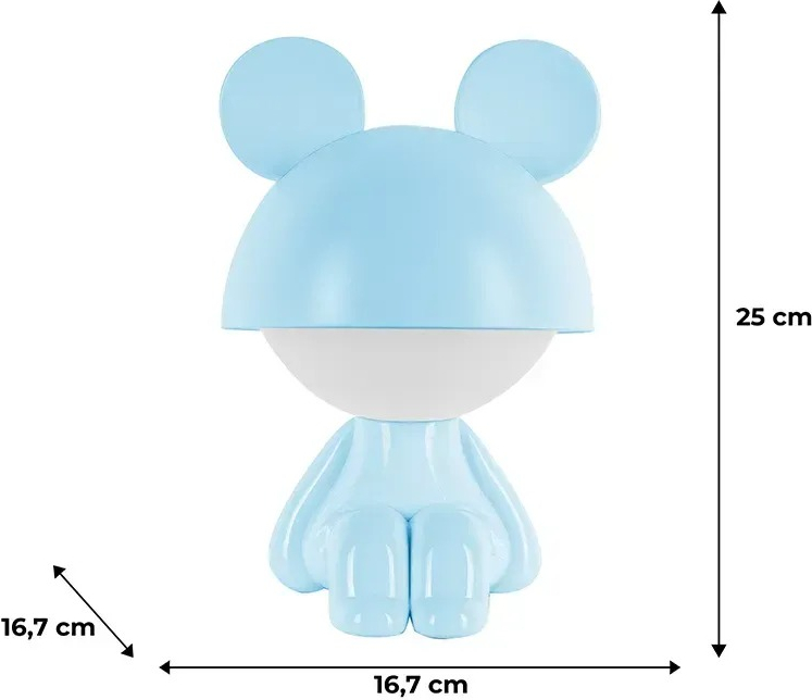 Світильник-нічник Kite LED з акумулятором Cute Mouse, блакитний (k25-316-2-3)фото3