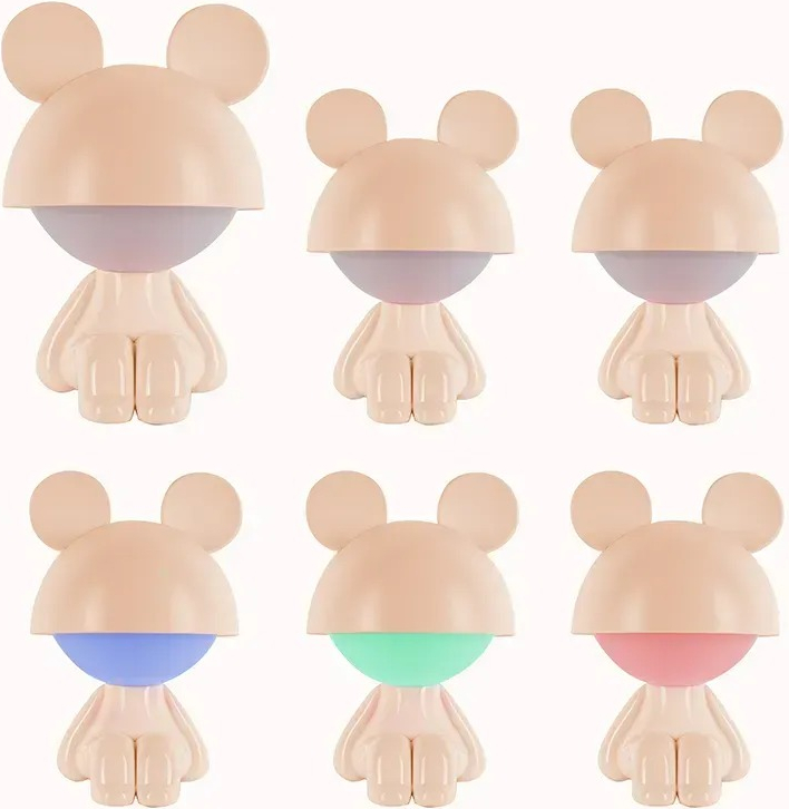 Світильник-нічник Kite LED з акумулятором Cute Mouse,персиковий (k25-316-2-4)фото4