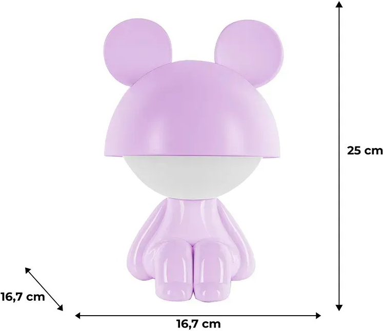 Світильник-нічник Kite LED з акумулятором Cute Mouse,фіолетовий (k25-316-2-5)фото3