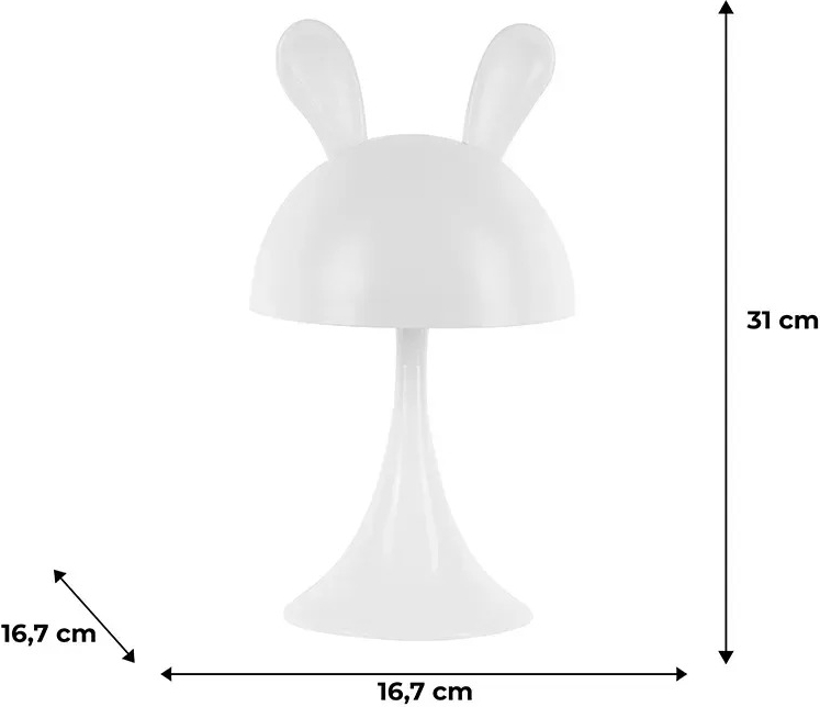 Світильник-нічник Kite LED з акумулятором Simple Bunny, білий (k25-317-1-1)фото3