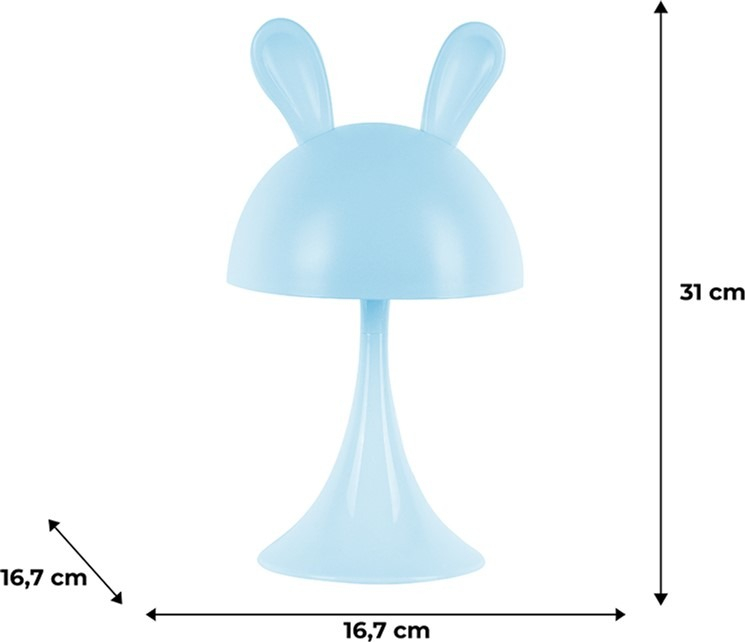 Світильник-нічник Kite LED з акумулятором Simple Bunny, блакитний (k25-317-1-3)фото3