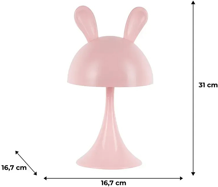 Світильник-нічник Kite LED з акумулятором Simple Bunny, рожевий (k25-317-1-2)фото3