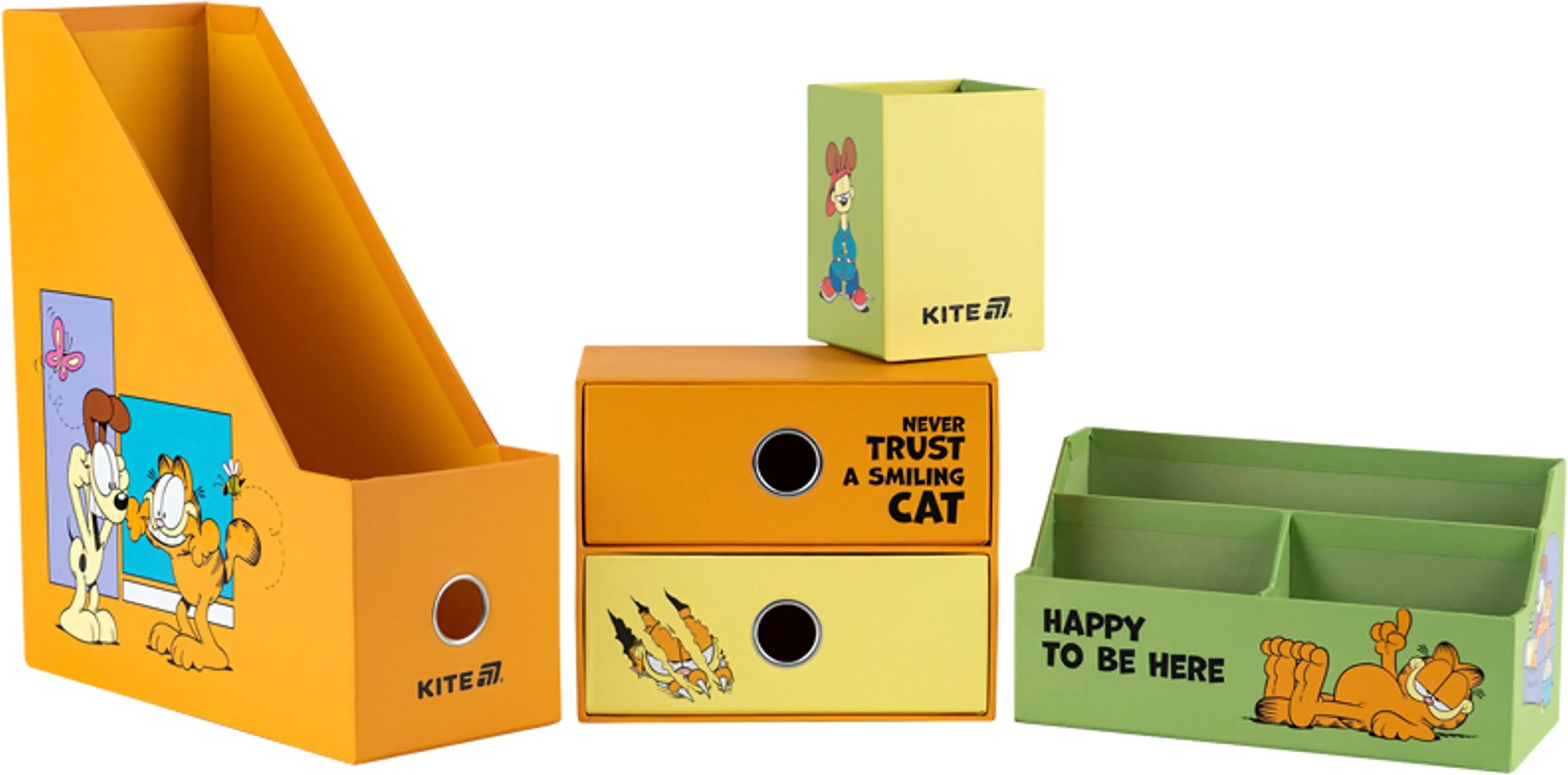 Органайзер настільний Kite Garfield, 4 предмети (gf25-357)фото2