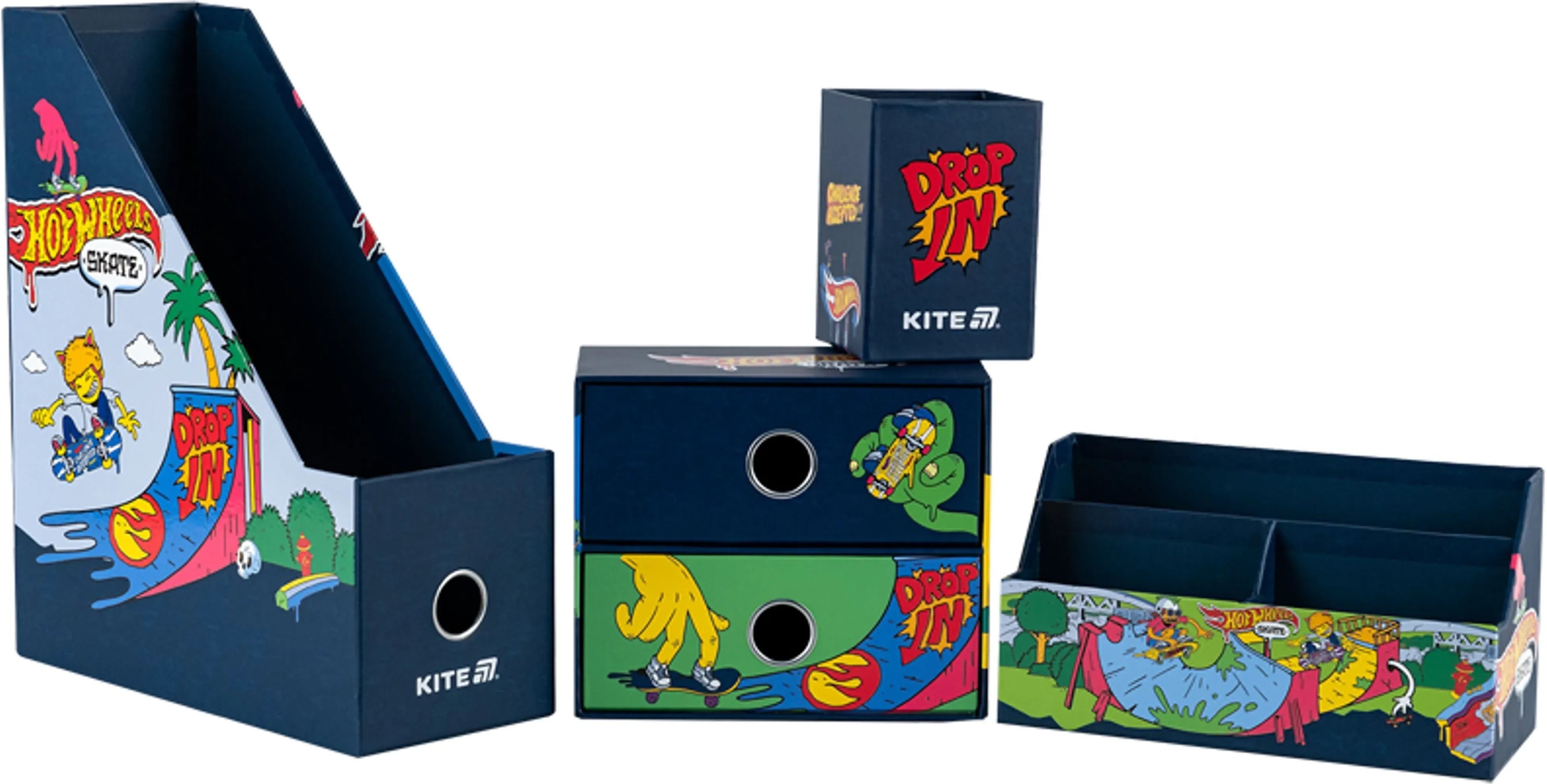 Органайзер настільний Kite Hot Wheels, 4 предмети (hw25-357)фото2