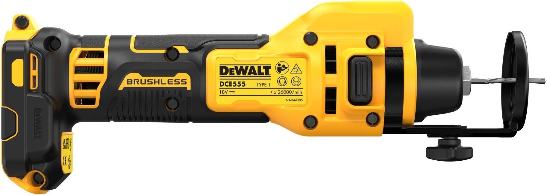 Фрезер аккумуляторный DeWalt 18В XR Li-Ion 26000об·мин (без АКБ и ЗУ), (DCE555N) фото 3